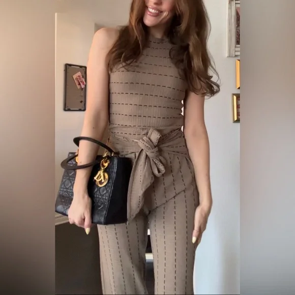 Tan Patterned Pants - Picture 9 of 9